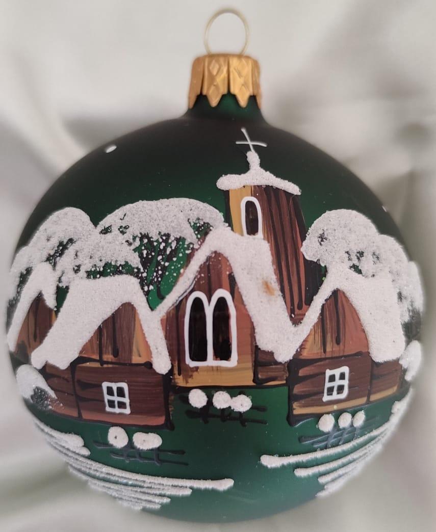 Sada vianočných gulí ČERVENÁ VÍSKA 6 ks 